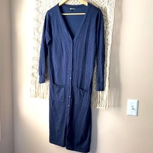 French Kiss long cardigan sweater sz L